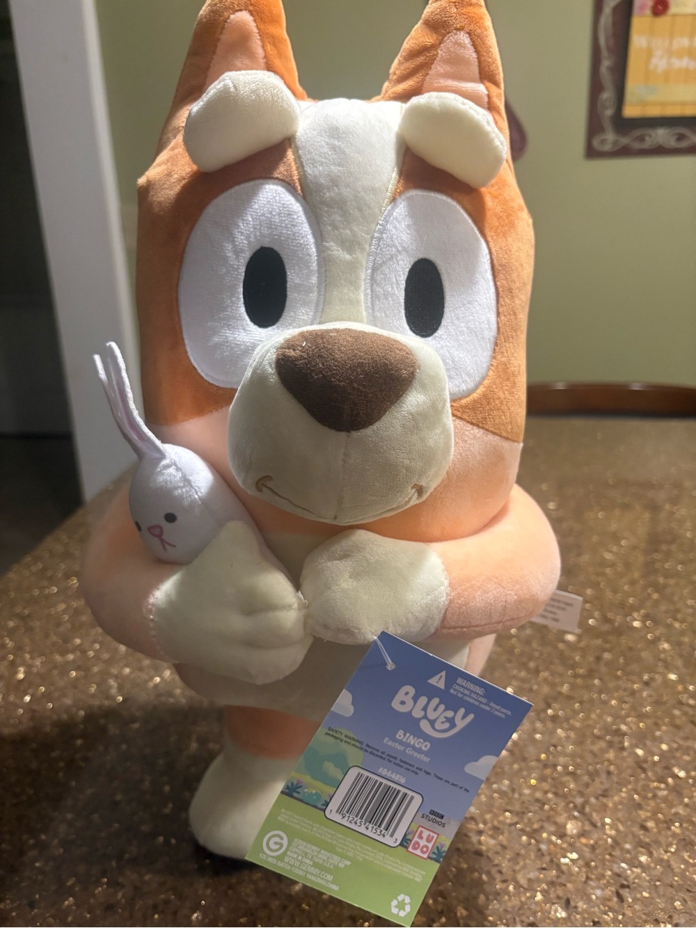 Bingo Plush Toy - Peach & Cream Plush Character